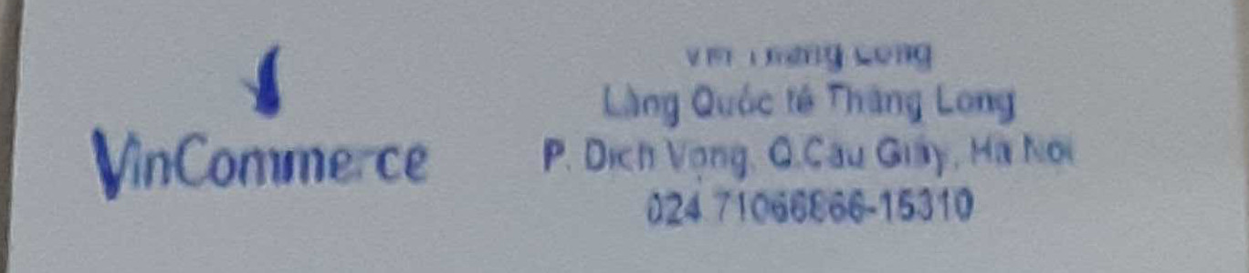 vietnamese receipt seller info