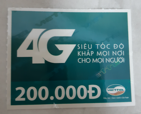 Viettel prepaid card front face